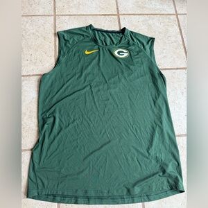 Greenbay Packers 3XL on field NFL sleeveless dri-fit tee